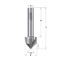 Afbeeldingen van CMT Verzinkboor D=19.5mm I=9mm LT=70mm S=10x48mm Z3 RH HWM - 521.002.11