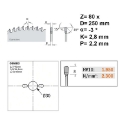 Afbeeldingen van CMT Speciaalzaag voor plexiglas en kunststof 250x30x2.8mm Z80 HW - 222.080.10M