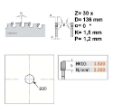 Afbeeldingen van CMT Multi-cirkelzaagblad voor metalen & sandwich panelen 136x20x1.5mm Z30 HW - 226.030.05H