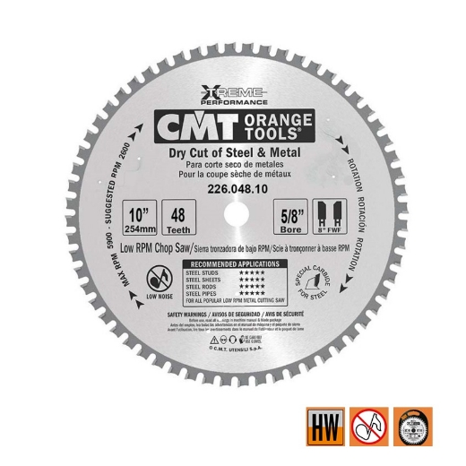 CMT Multi-cirkelzaagblad voor metalen & sandwich panelen 254x15.87x2.2mm Z48 HW - 226.048.10