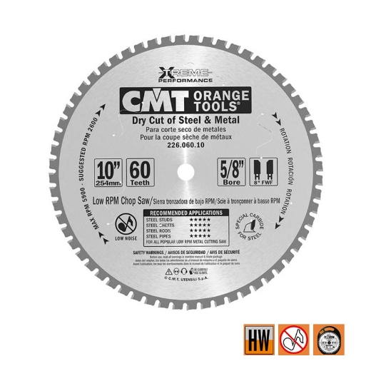 Afbeeldingen van CMT Multi-cirkelzaagblad voor metalen & sandwich panelen 254x15.87x2.2mm Z60 HW - 226.060.10