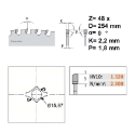 Afbeeldingen van CMT Multi-cirkelzaagblad voor metalen & sandwich panelen 254x15.87x2.2mm Z48 HW - 226.048.10