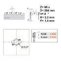 Afbeeldingen van CMT Multi-cirkelzaagblad voor metalen & sandwich panelen 254x15.87x2.2mm Z60 HW - 226.060.10