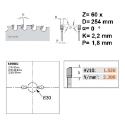 Afbeeldingen van CMT Multi-cirkelzaagblad voor metalen & sandwich panelen 254x30x2.2mm Z60 HW - 226.060.10M