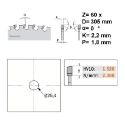Afbeeldingen van CMT Multi-cirkelzaagblad voor metalen & sandwich panelen 305x25.4x2.2mm Z60 HW - 226.060.12