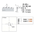 Afbeeldingen van CMT Hard metaal zaagblad voor roestvast staal 190x30x1.8mm Z48 HW - 226.548.07M
