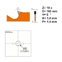 Afbeeldingen van CMT Diamantzaagblad voor sidings, cementvezel & gipsplaat 165x20(+15.87)x1.8mm Z10 DP - 236.165.10H