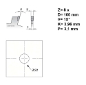 Afbeeldingen van CMT Groefzaag voor lamellenverbindingen 100x22x3.96mm Z8 HW - 241.008.04