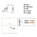 Afbeeldingen van CMT Groefzaag voor plaatmateriaal & massief hout 180x30x4mm Z18 HW - 240.040.07M