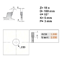 Afbeeldingen van CMT Groefzaag voor plaatmateriaal & massief hout 180x30x5mm Z18 HW - 240.050.07M