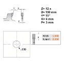Afbeeldingen van CMT Groefzaag voor plaatmateriaal & massief hout 150x30x6mm Z12 HW - 240.060.06M