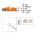 Afbeeldingen van CMT Dunne schulp-en afkortzaag voor massief hout & multiplex 136x20(+10)x1.5mm Z18 HW - 271.136.18H