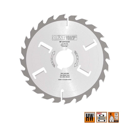 Afbeeldingen van CMT Dik meerbladzaag met ruimertanden voor massief hout 350x70x4.2mm Z30 HW - 277.024.14V
