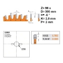 CMT Dun zaagblad voor non-ferro metalen en composiet 300x30x2.8mm Z96 HW - 276.300.96M