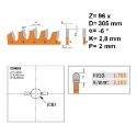 Afbeeldingen van CMT Dun zaagblad voor non-ferro metalen en composiet 305x30x2.8mm Z96 HW - 276.305.96M