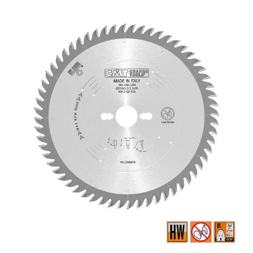 Afbeeldingen van CMT Zaagblad voor HPL & kunststof 250x30x3.2mm Z60 HW - 281.060.10M