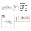 Afbeeldingen van CMT Zaagblad voor HPL & kunststof 300x30x3.2mm Z96 HW - 281.096.12M