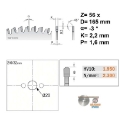 Afbeeldingen van CMT Zaagblad voor HPL & kunststof 165x20x2.2mm Z56 HW - 281.166.56H