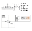 Afbeeldingen van CMT Hardmetalen zaagblad voor fijne afwerking, voor melamine & dunne houtsoorten 250x30x3.2mm Z80 HW - 283.080.10M