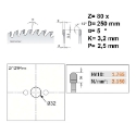 Afbeeldingen van CMT Cirkelzaag voor non-ferro metalen & composiet 250x32x3.2mm Z80 HW - 284.080.10P