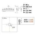 Afbeeldingen van CMT Cirkelzaag voor non-ferro metalen & composiet 420x32x3.8mm Z96 HW - 284.096.17P