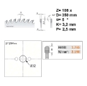 Afbeeldingen van CMT Cirkelzaag voor non-ferro metalen & composiet 350x32x3.2mm Z108 HW - 284.108.14P