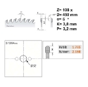 Afbeeldingen van CMT Cirkelzaag voor non-ferro metalen & composiet 450x32x3.8mm Z108 HW - 284.108.18P