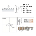 Afbeeldingen van CMT Cirkelzaagblad voor aluminium & composiet 160x20x2.2mm Z24 HW - Y284.160.24H