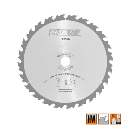 Afbeeldingen van CMT Schulpzaag voor massief hout 350x35x3.5mm Z28 HW - 293.028.14R