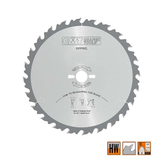 Afbeeldingen van CMT Schulpzaag voor massief hout 500x30x4mm Z44 HW - 285.044.20M