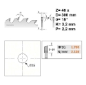 Afbeeldingen van CMT Afkortzaag voor massief hout 300x35x3.2mm Z48 HW - 285.048.12R