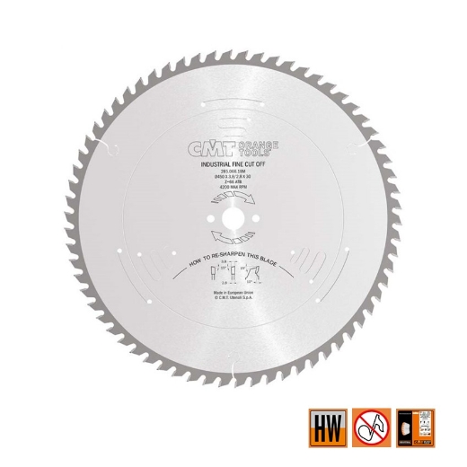 Afbeeldingen van CMT Afkortzaag voor massief hout 450x30x3.8mm Z66 HW - 285.066.18M