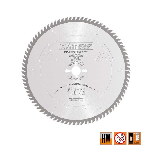 Afbeeldingen van CMT Zaagblad voor fijne afwerking, voor massief hout 350x30x3.5mm Z84 HW - 285.084.14M