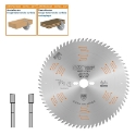 Afbeeldingen van CMT Geluidsarme HW afkortzaag geschikt voor massief hout 300x30x3.2mm Z72 HW - 285.672.12M