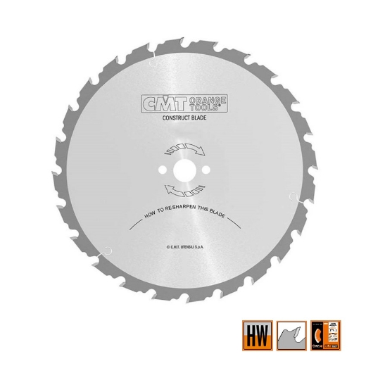 Afbeeldingen van CMT Bouw schulpzaag voor hout met spijkers 500x30x3.8mm Z36 HW - 286.036.20M