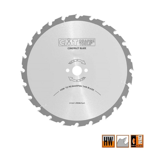 Afbeeldingen van CMT Bouw schulpzaag voor hout met spijkers 550x30x4mm Z40 HW - 286.040.22M