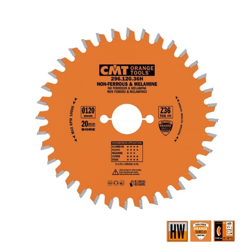 Afbeeldingen van CMT Cirkelzaag voor non-ferro metalen & harde materialen 120x20x1.8mm Z36 HW - 296.120.36H