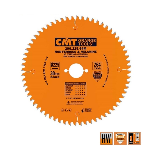 Afbeeldingen van CMT Cirkelzaag voor non-ferro metalen & harde materialen 225x30x2.8mm Z64 HW - 296.225.64M