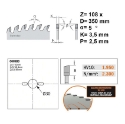 Afbeeldingen van CMT Geluidsarme HW afkortzaag geschikt voor massief hout 350x30x3.5mm Z108 HW - 285.708.14M