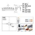 Afbeeldingen van CMT Cirkelzaag voor non-ferro metalen & harde materialen 200x30x2.8mm Z48 HW - 296.200.48M