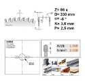 Afbeeldingen van CMT Cirkelzaag voor non-ferro metalen & harde materialen 330x30x3.6mm Z96 HW - 297.096.33M