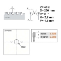 Afbeeldingen van CMT Multi-cirkelzaagblad voor metalen & sandwich panelen 230x30x2.2mm Z48 HW - S226.03748