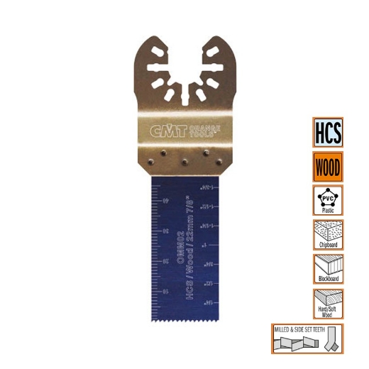 Afbeeldingen van CMT Multitoolzaagblad voor hout & kunststof W=22mm I=48mm HCS, 5 stuks - OMM02-X5