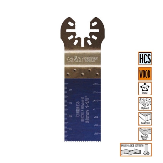 Afbeeldingen van CMT Multitoolzaagblad voor hout & kunststof W=28mm I=48mm HCS, 50 stuks - OMM03-X50