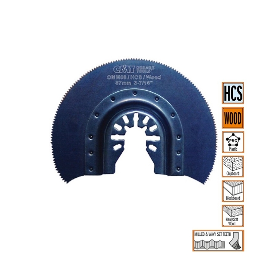 Afbeeldingen van CMT Multitoolzaagblad rond voor hout & kunststof W=87mm HCS - OMM08-X1