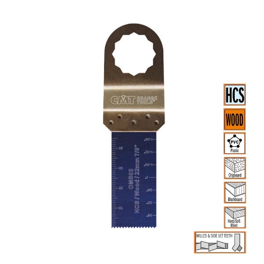 Afbeeldingen van CMT Multitoolzaagblad Fein Supercut voor hout & kunststof W=22mm I=48mm HCS - OMS02-X1
