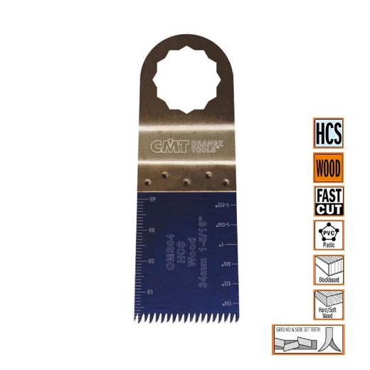 Afbeeldingen van CMT Multitoolzaagblad Fein Supercut met Japanse vertanding voor hout & kunststof W=34mm I=40mm HCS, 5 stuks - OMS04-X5