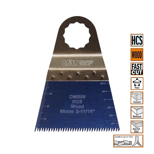 CMT Multitoolzaagblad (Japanse vertanding) voor hout 68mm, 5 stuks - OMS06-X5