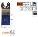 CMT Multitoolzaagblad voor hout & kunststof W=34mm I=40mm Bim 8% Co - OMM05-X1
