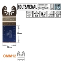 CMT Multitoolzaagblad voor hout & metaal W=32mm I=40mm Bim 8% Co - OMM12-X1
